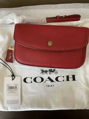 Bandolera Coach 1941 clutch muñeca curtida 29770 jaspe rojo Foto 1 de 4