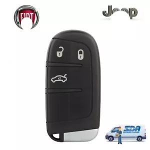 GUSCIO CHIAVE COVER TELECOMANDO PER FIAT 500 X JEEP RENEGADE COMPASS KEYLESS 3T - Foto 1 di 5