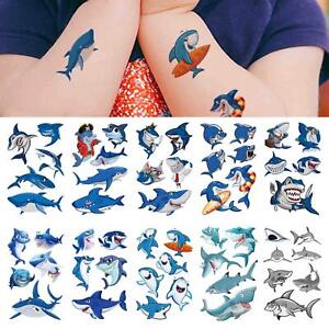 Shark Temporary Tattoos (54pcs) - Ocean Sea Themed Party Favor Supplies for Boys