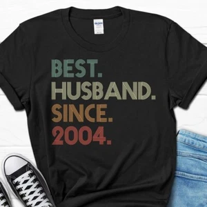 20th Wedding Anniversary Gift for Husband, Best Husband since 2004 Shirt, 20 Yea - Picture 1 of 6