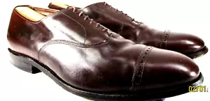 Allen Edmonds Herren Leder Kappe Zehe Oxford Schuhe Braun 10,5 Brogued Hergestellt in den USA - Bild 1 von 10