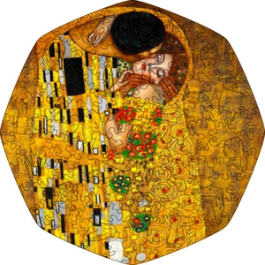 Wooden Jigsaw Puzzle For Adults The Kiss (Gustav Klimt) With Gift Box Size XL - Picture 1 of 4