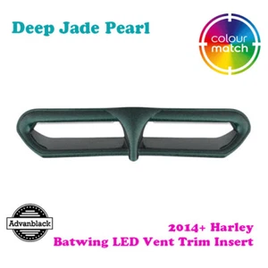 Deep Jade Pearl Batwing LED Vent Trim Insert fit 14+ Harley Touring - Picture 1 of 6