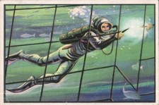 1954 Bowman U.S. Navy Victories #35 Frogmen Cut Nets A522