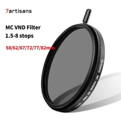 7artisans MC VND Filter Neutral Density Filter 1.5-8 Stops Adjustable For Lens  - Image 1 of 4