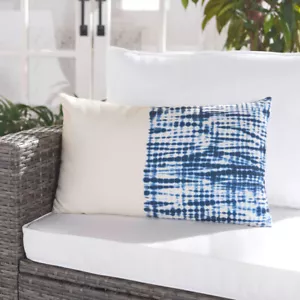 SAFAVIEH Arielle Indoor / Outdoor Pillow | Blue / White | - Picture 1 of 3
