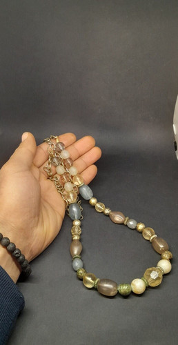 VETEMENTS Collana Lunga Donna Vintage Perline Fatta a Mano Moda Primitiva Da Collezione Regalo