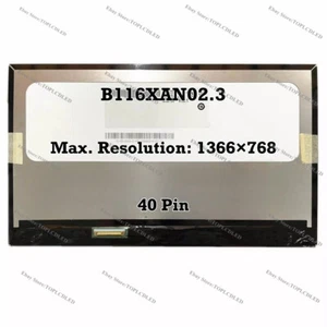 B116XAN02.3 1366×768 LED Slim 11.6" LCD Screen Laptop Replacement Panel 40 Pin - Picture 1 of 1