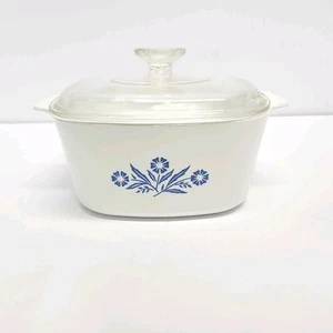 Vintage Corning Ware azul aciano 3 cuartos Cazuela A-3-B y tapa transparente A-9-C - Imagen 1 de 11