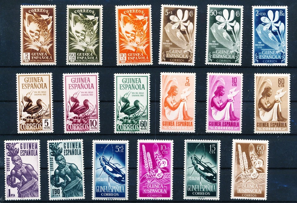 LS62106 Spain Guinea animals fauna flora wildlife fine lot MNH - Image 1 of 1