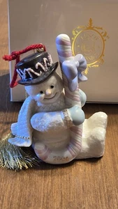 LENOX 2004 Pupazzo di Neve Annuale Decorazione Natalizia con Bastone Caramelle - Ottime Condizioni - Foto 1 di 12