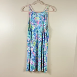 LILLY PULITZER Damen Gr. L Mermaid's Cove Ocean Sommer Print Margot Swing Kleid - Bild 1 von 4