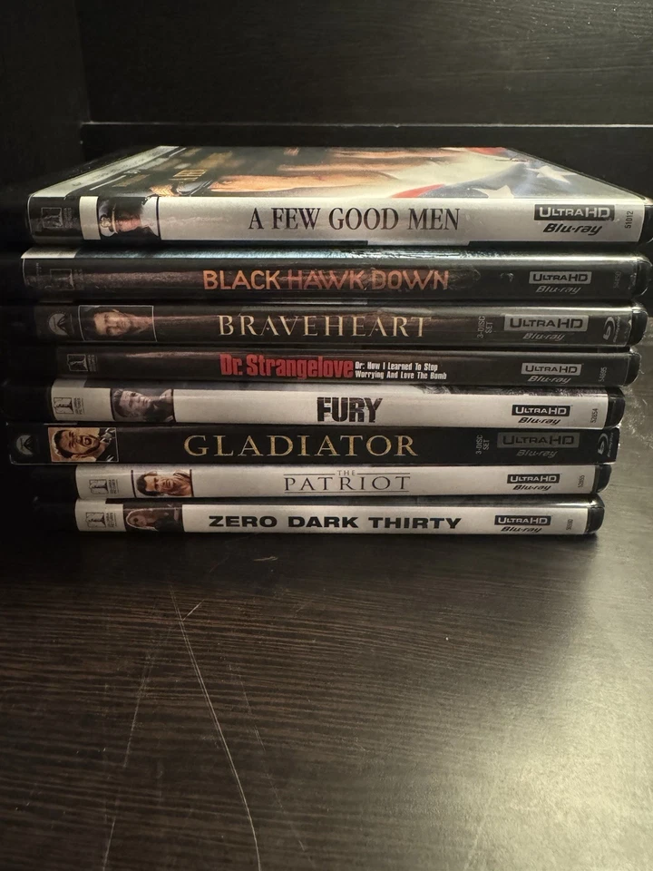 LOT of 8 4K UHD War Movies (LIKE NEW, NO DIGITAL CODES) Foto 1 de 4