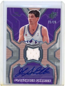 2007-08 SPx Flashback Fabrics Autographs John Stockton Auto Jersey 21/25 - Bild 1 von 2