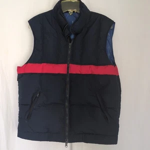 Vintage CB Sports Puffer Weste Daunen gefüttert Herren mittel gestreift  - Bild 1 von 13