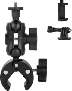 UTEBIT Action Kamera Halterung Motorrad 360 Grad Aluminium Halter Kugelkopf - Bild 1 von 7
