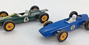 Lot of 2 Matchbox Lesney No.19 Lotus & No.52 B.R.M. Race Cars Green & Blue - Picture 1 of 11