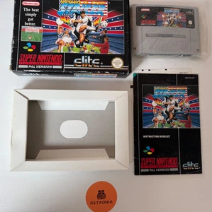 World Cup Striker Super Nintendo SNES Game UK Version Complete In Box CIB Tested - Picture 1 of 13