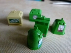 5  Altglascontainer, Altglas u. Papier Sammelcontainer - H0-Zubehör 1:87 - Bild 1 von 2