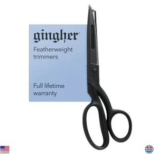 8" Bent Handle Fabric Scissors - Stainless Steel Sharp Shears - Black - Picture 1 of 7