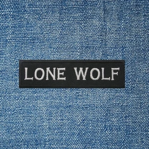 Lone Wolf Patch Iron On Sew On Embroidered Biker Badge for Jacket Vest Backpack - Picture 1 of 16