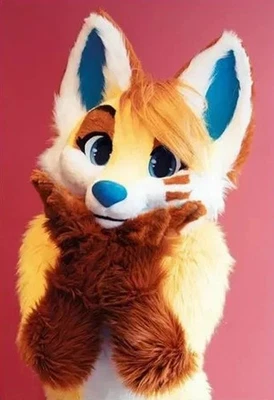 Disfraz de mascota de zorro husky de piel larga traje de Halloween disfraces @807 Foto 1 de 3