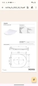 Toto TC531Q Soft Close High Quality Resin Toilet Seat RRP Over £200 Standard Fit - Picture 1 of 6