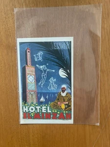 Vintage Hotel El Minzah Luggage Label - Tanger Tangier Morocco Africa - Picture 1 of 2