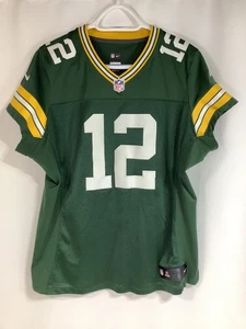 Maglia Nike NFL Bay Packers Youth taglia XL verde Aaron Rodgers #12 scollo a V - Foto 1 di 5