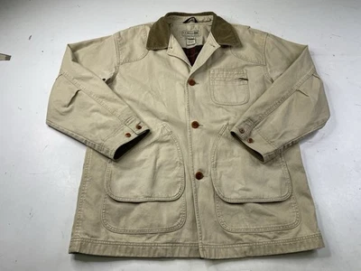 Chaqueta LL Bean de Colección Para Hombres L Manta Franela Forro Lona Campo Granero Tareas Abrigo Foto 1 de 4