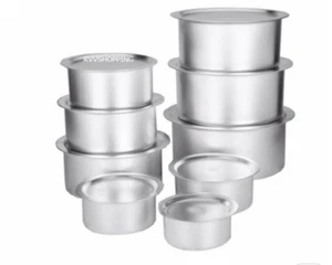 Thai Traditional Crocodile Brand Aluminum Cooking Pot Medium& Small Set 14-30 cm - Picture 1 of 14