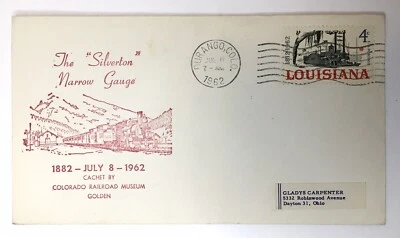 1962 The Silverton Narrow Gauge Cachet by Colorado Railroad Museum Train Theme - Image 1 of 2