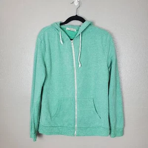 Threads 4 Thought Damen hellgrüner Hoodie mit durchgehendem Reißverschluss vorne L Kanga-Tasche L - Bild 1 von 5