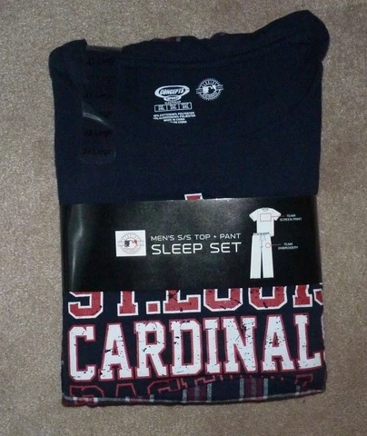 NEW MLB St Louis Cardinals Sleepwear T Shirt Flannel Pants Loungewear S Small Cover