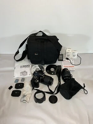 Nikon D3000 DSLR Camera Bundle w/ Lenses, Batteries & More – Excellent Condition - Image 1 of 4