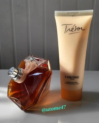 Lote de 2 RARAS Lancome La Nuit Tresor Nude EDT Spray + 2.5 OZ Loción TRESOR Foto 1 de 4