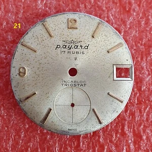 quadrante payard 17rubis alduc sa triostat 28,5mm dial vintage watch zifferblatt - Picture 1 of 4