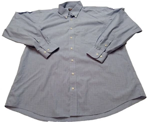 Men's Kirkland Signature Traditional Fit No-Iron Long Sleeves Shirt Blue Sz 17 - Picture 1 of 8