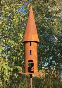 Edelrost Vogelhaus Futterhaus Rost Deko Gartendeko Metall Laterne * H 66 cm *  S - Bild 1 von 6