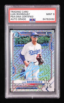 Luis Rodriguez Signed 2021 Bowman Chrome Mega Box Prospects Refractors #BCP196 R - Image 1 of 2