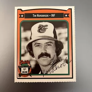 TIM NORDBROOK 1991 CROWN ORIOLES AUTOGRAPHED SIGNED AUTO BASEBALL CARD - Picture 1 of 1