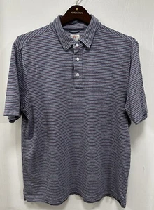 Camisa Polo Faherty Rayas Rosa Azul Suave Mezcla Pima Para Hombre 42 pulgadas - Imagen 1 de 10