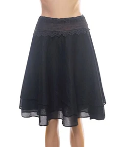 Ewa I Walla Vintage Lagenlook Skirt S 6 Women Casual Tiered Tine Short NEW 36035 - Picture 1 of 7