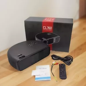 CL760 New Flagship Model Full HD Home Theater LED Portable Projector Black NIB - Picture 1 of 4