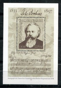 EAST GERMANY - D.D.R. 1983, MUSIC: COMPOSER JOHANNES BRAHMS, Sc 2313 S/S, MNH - Picture 1 of 1