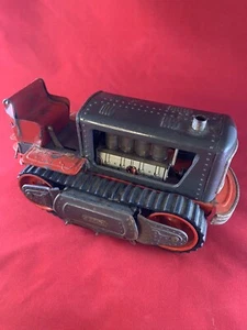 Vintage Nomura Japan Tin Litho Batt Operated 1200 Toy Piston Action Tractor - Picture 1 of 10