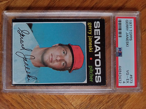 1971 topps baseball card Gerry Janeski high no sp
