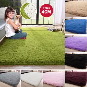 Fluffy Faux Fur Sheepskin Rug Non Slip Large Floor Carpet Rugs Mat Plush Soft - Picture 1 of 16