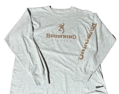 Wilson- Browning Fishing T-Shirt- Long Sleeve-Men's - Size Large - Gray - Image 1 of 4