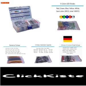 Elektronik Bausatz: 1390 Teile – LEDs, Widerstände, Kondensatoren & Transistoren - Bild 1 von 10